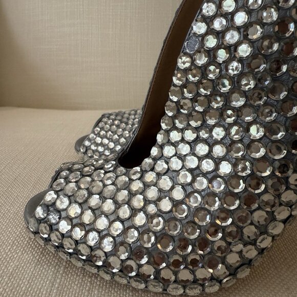 Gianvito Rossi Vamp Heels Silver Sequin - Picture 5 of 16